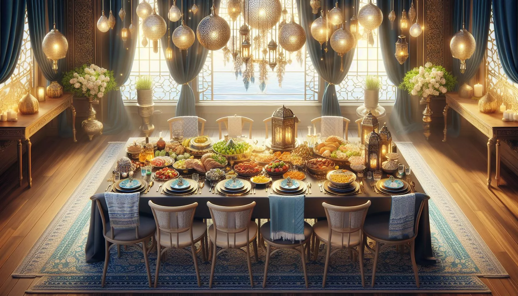 Arranging food decor for Eid 2024 (4)